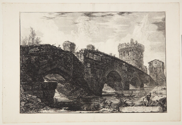 Giovanni Battista Piranesi, Ponte Lucano, med Plautii's grav i baggrunden