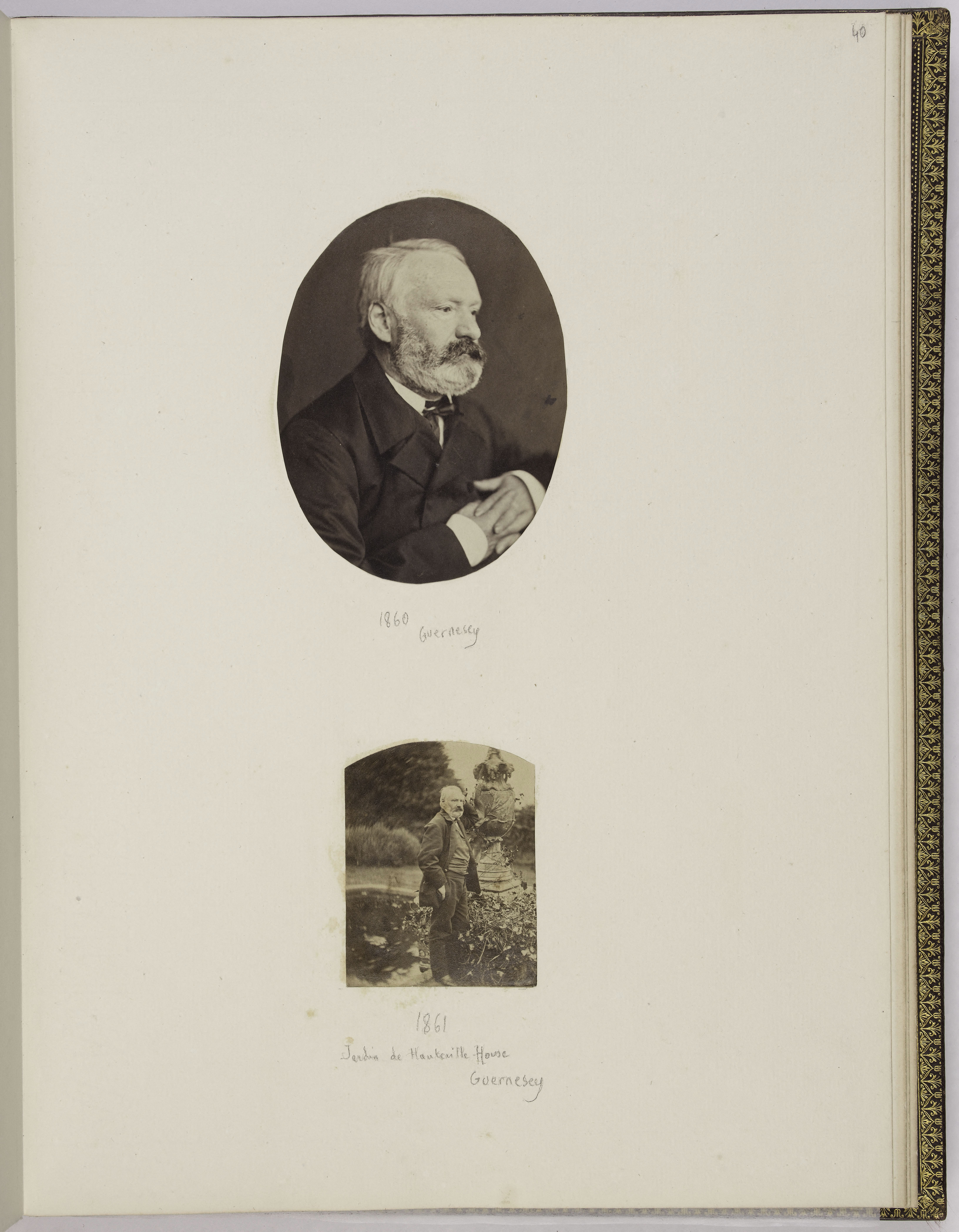 Edmond Bacot, Album Chenay, folio 40, 2 photographies de Victor Hugo