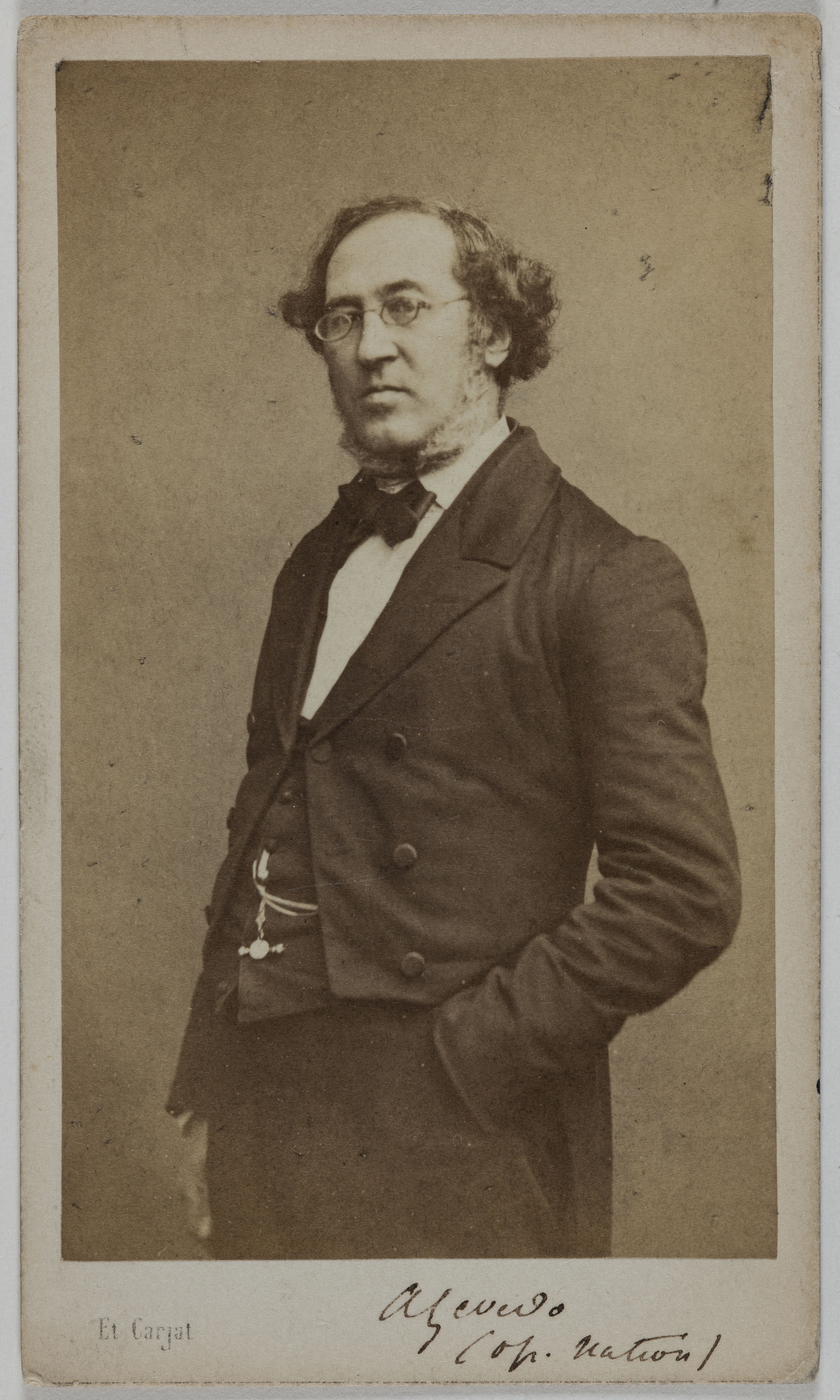Etienne Carjat, Portrait d'Alexis Azevedo (1813-1875), (critique musical et flûtiste)