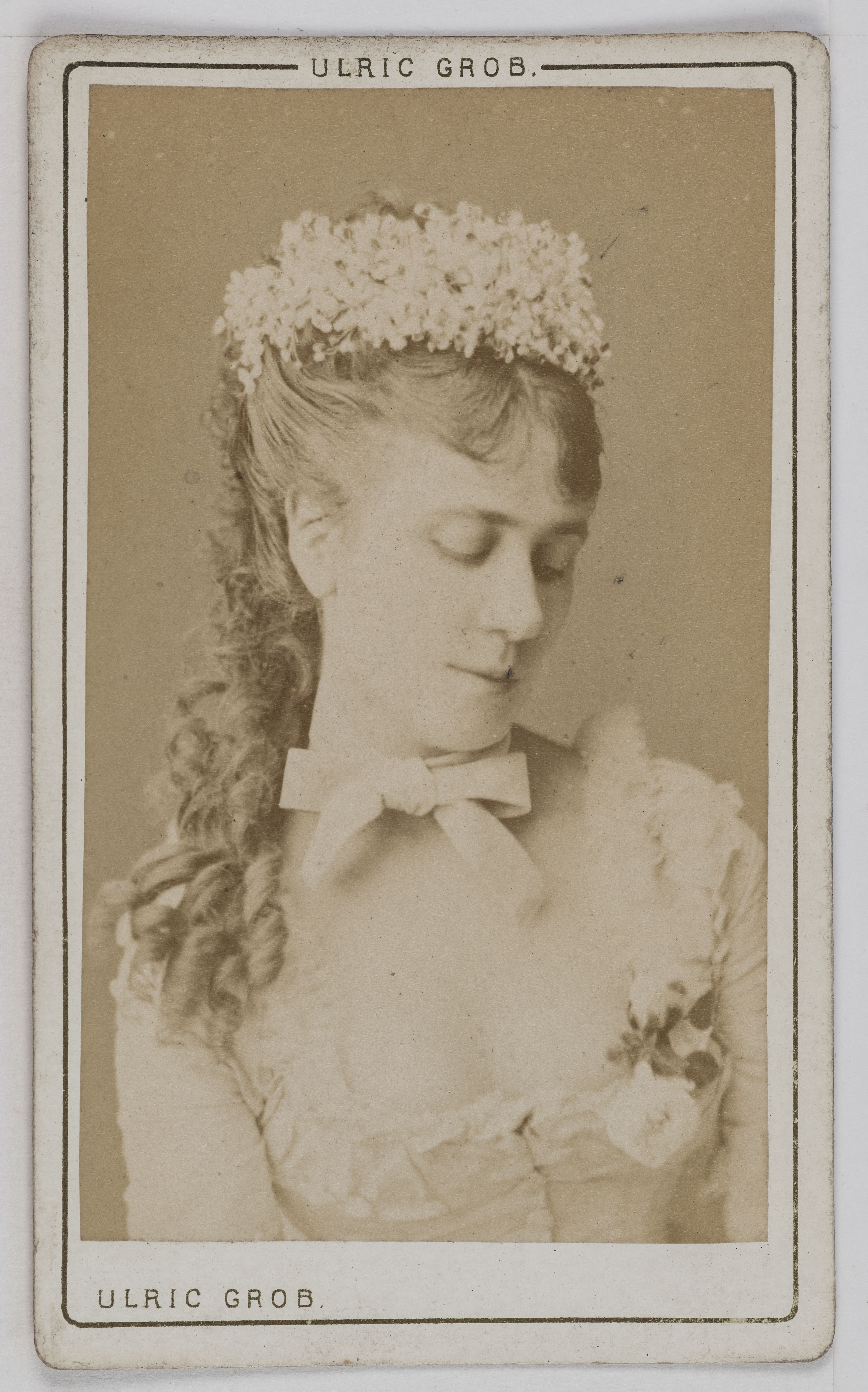 Ulric Grob, Portrait de Marie Julie Vannoy (-1889), fille de l'acteur Henry Vannoy (1819-1889), actrice de théâtre.