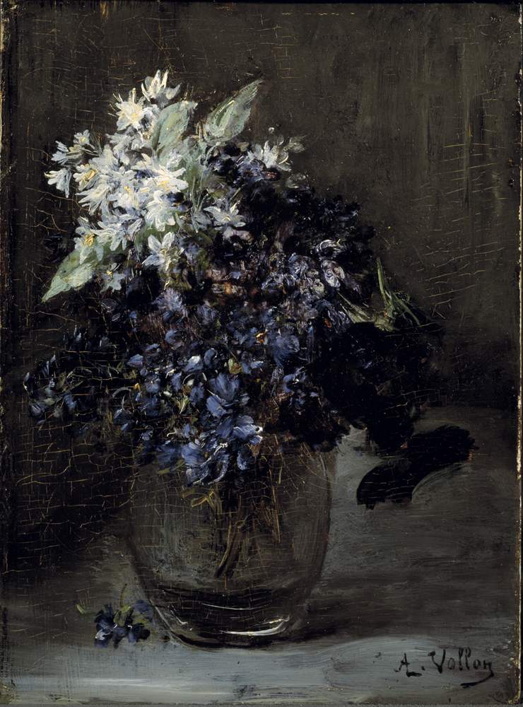 Antoine Vollon, "Violettes de parma" in een glas