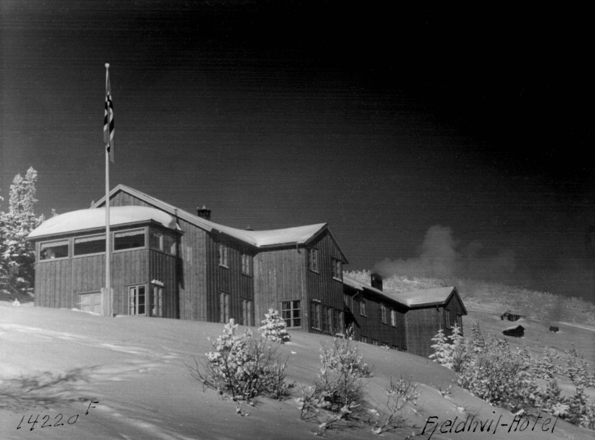 Anders Beer Wilse, Fjellhvil Hotell, vinter, sno.