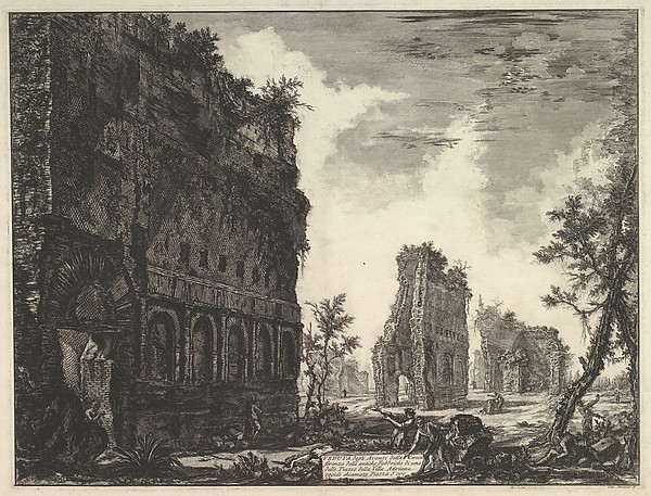 Giovanni Battista Piranesi, Hadrian's Villa: The Piazza d'Oro (Piazza of Gold) (Veduta degli Avanzi della Circonferenza delle antiche Fabbriche di una delle Piazze della Villa Adriana oggidi chiamata Piazza d'oro)