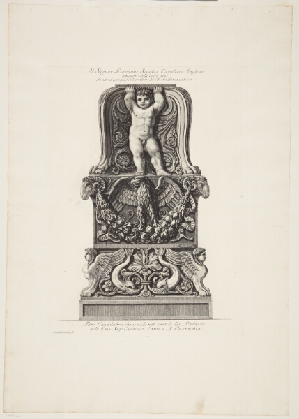 Giovanni Battista Piranesi, Urne med inskription, bevingede genii og festoner