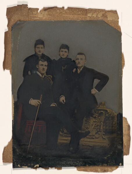 Unknown, [Portrait of two young men and two young women]