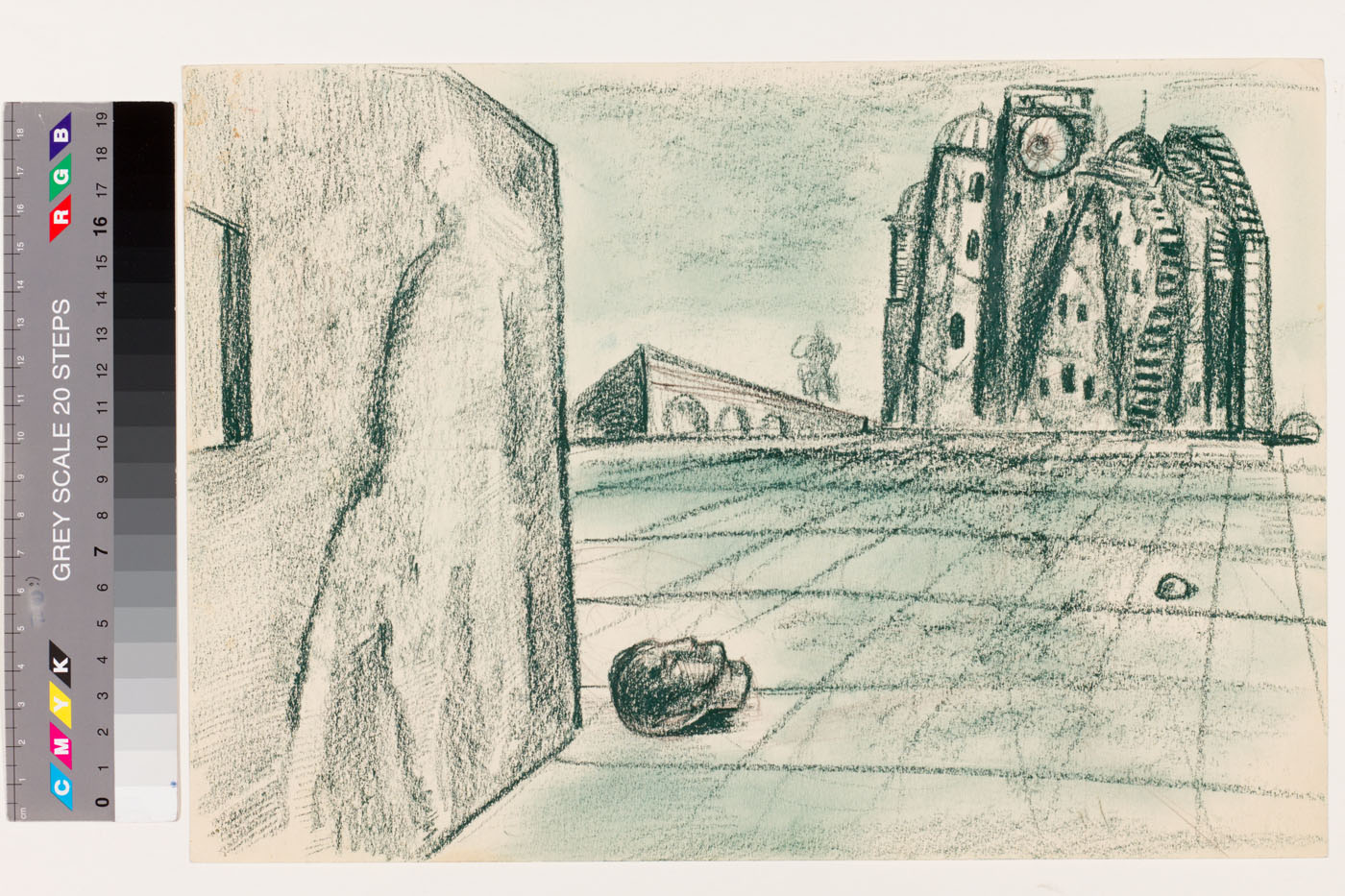 Ülo (autor) Sooster, Sürrealistlik linnavaade (Väljak)/Kiiktool väljakul