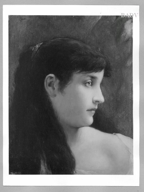 Gabriel von Max, head of a girl