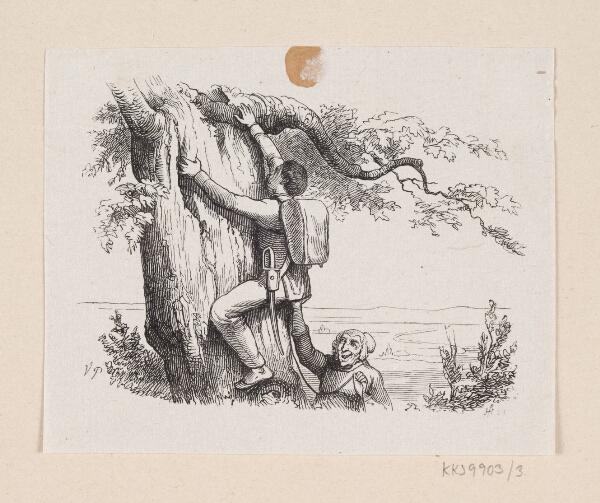 H.P. Hansen, Illustration til "Fyrtøjet" i H.C. Andersen, "Eventyr og Historier", Bind 1