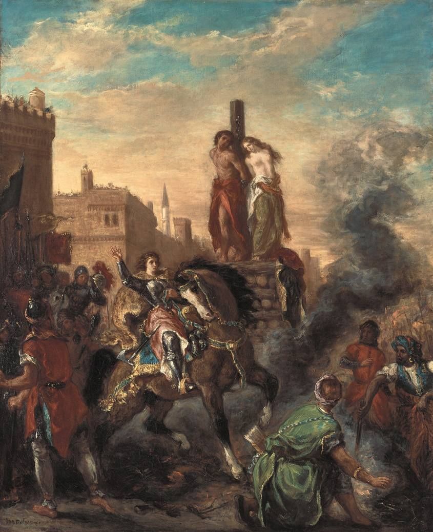Eugène Delacroix, Clorinda Rescues Olindo and Sophronia