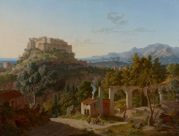 Leo von Klenze, Landscape with the Castle of Massa di Carrara