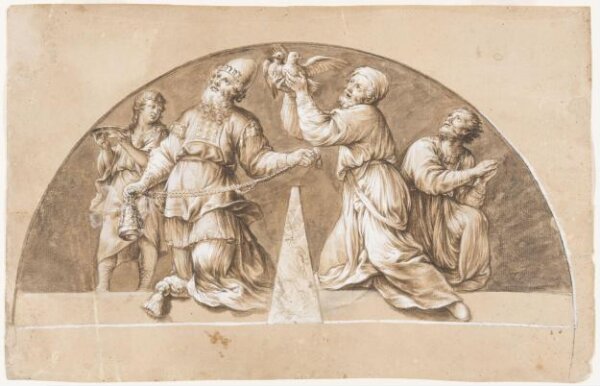 Unknown, Samuel with Eli and the Sacrificial Offering of Two Doves (after Raffaele Vanni)