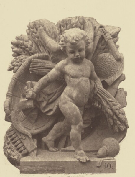 Édouard Baldus, ["La Moisson", Sculpture by Alexandre Schoenewerk, Decoration of the Louvre, Paris]