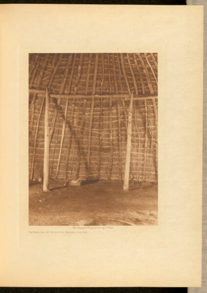 Edward S. Curtis, Interior of Wichita Grass-House