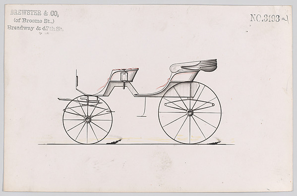 Brewster & Co., Design for Cabriolet Phaeton, no. 3193a