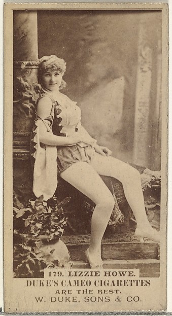 W. Duke, Sons & Co., Card Number 179, Lizzie Howe, from the Actors and Actresses series (N145-5) issued by Duke Sons & Co. to promote Cameo Cigarettes