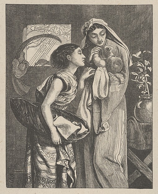 Simeon Solomon, The Infant Moses, from "Dalziels' Bible Gallery"