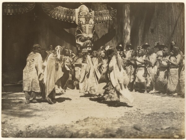 Edward S. Curtis, [Naida dances the Dance of life and Death]