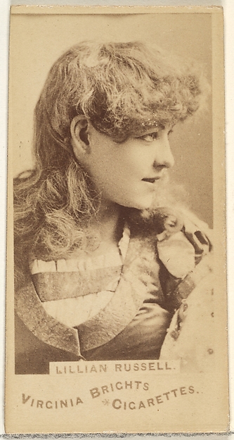 Allen & Ginter, Lillian Russell, from the Actors and Actresses series (N45, Type 1) for Virginia Brights Cigarettes