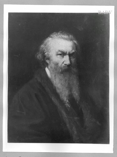 Friedrich August von Kaulbach, Portrait of a man with grey beard, Brustbild seines Vaters