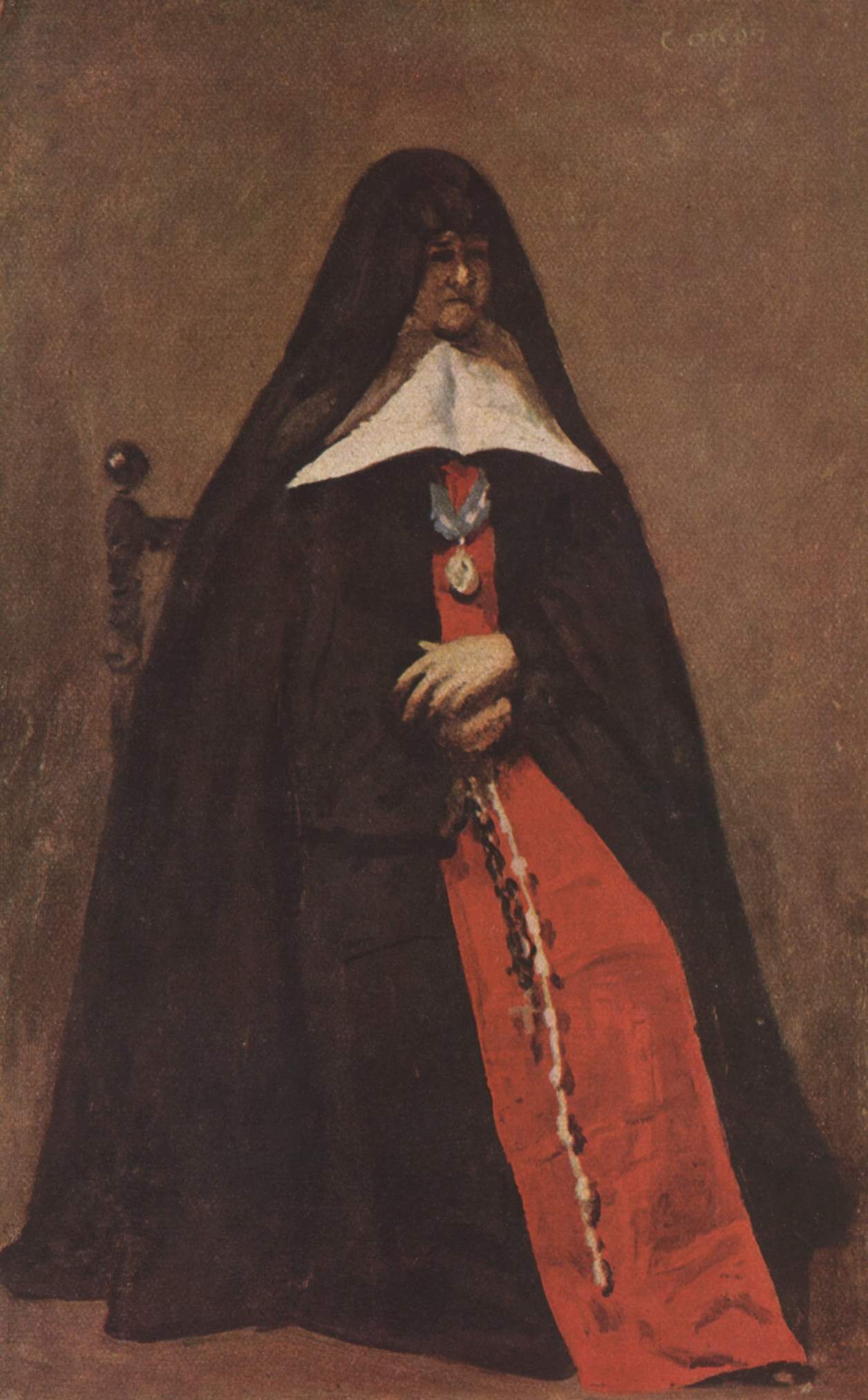 Jean-Baptiste Camille Corot, Mère Marie-Héloïse des Dix Vertus, Mother Superior of a convent in Boulogne-sur-Mer