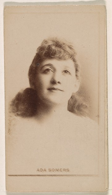 Kinney Brothers Tobacco Company, Ada Somers, from the Actresses series (N245) issued by Kinney Brothers to promote Sweet Caporal Cigarettes
