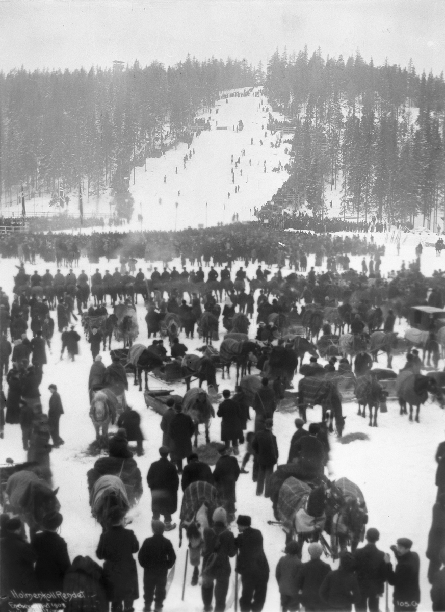Anders Beer Wilse, Prot: Holmenkollrennet fra veien Feb.1901