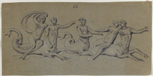 Anonymous, French, 18th century, Nereids and Tritons
