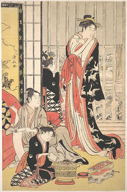 Torii Kiyonaga, Interior Scene