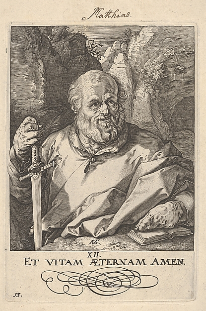 Hendrick Goltzius, St. Matthias, from "Christ, the Apostles and St. Paul with the Creed"