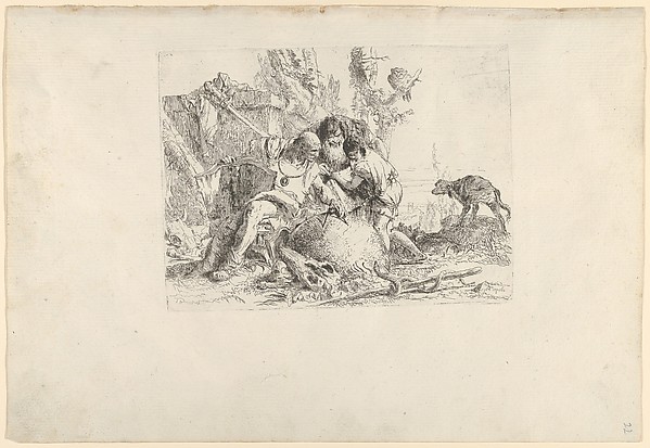 Giovanni Battista Tiepolo, Two Magicians and a Child, from the Scherzi