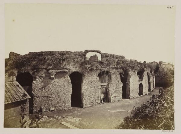 Parker, John Henry, House of Nero and Thermae of Titus - Round part of the wall of the western front, towards the Colosseum, on which the Theatre or Stadium was built