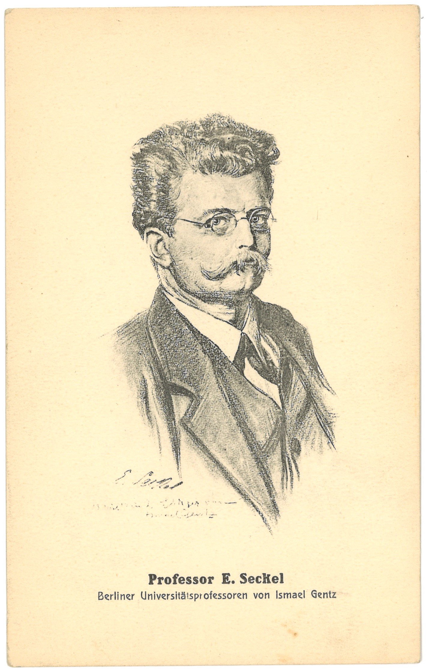 Ismael Gentz, Seckel, Emil (1864–1924), Rechtswissenschaftler (Zeichnung von Ismael Gentz)