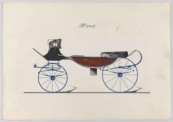 Brewster & Co., Design for a Caleche or Vis-a-vis, no. 3019
