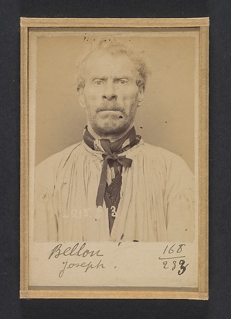 Alphonse Bertillon, Bellon. Joseph, Alexandre. 54 ans, né à Granville (Meuse) le 19/6/39. Journalier. Anarchiste. 17/3/94.
