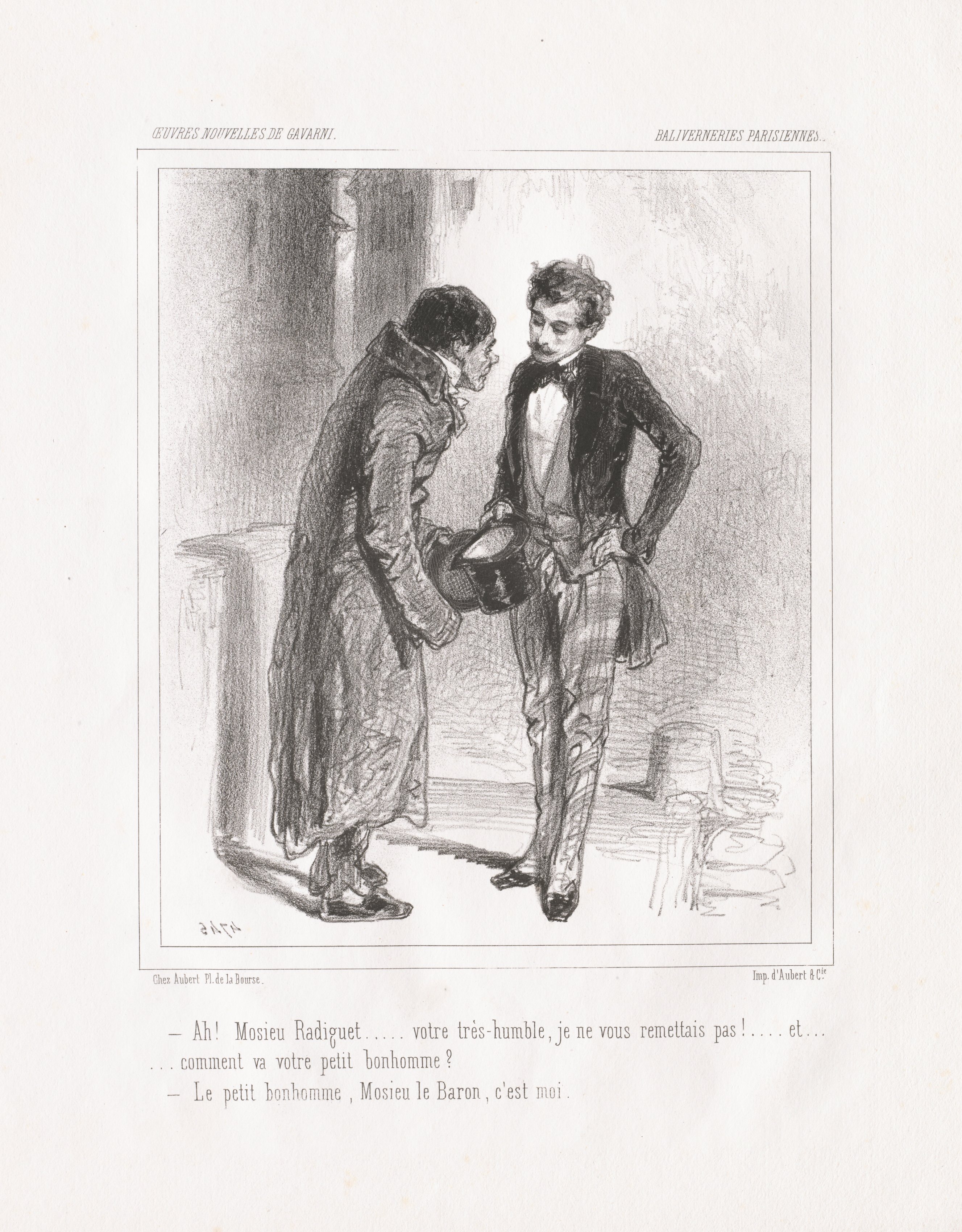 Paul Gavarni, Baliverneries Parisiennes: Ah! Monsieu Radiguet