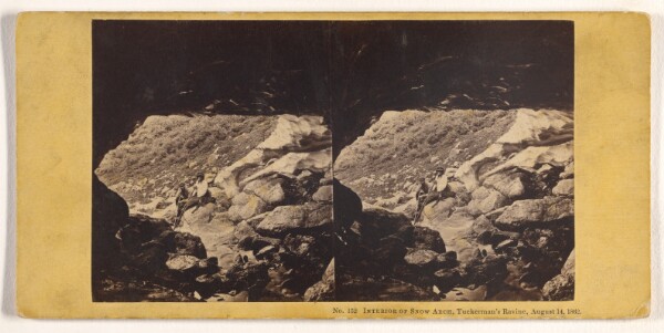 John P. Soule, Interior of Snow Arch, Tuckerman's Ravine, August 14, 1862.