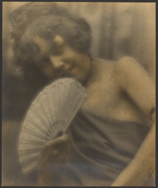 Louis Fleckenstein, [Portrait of a Girl with Fan]