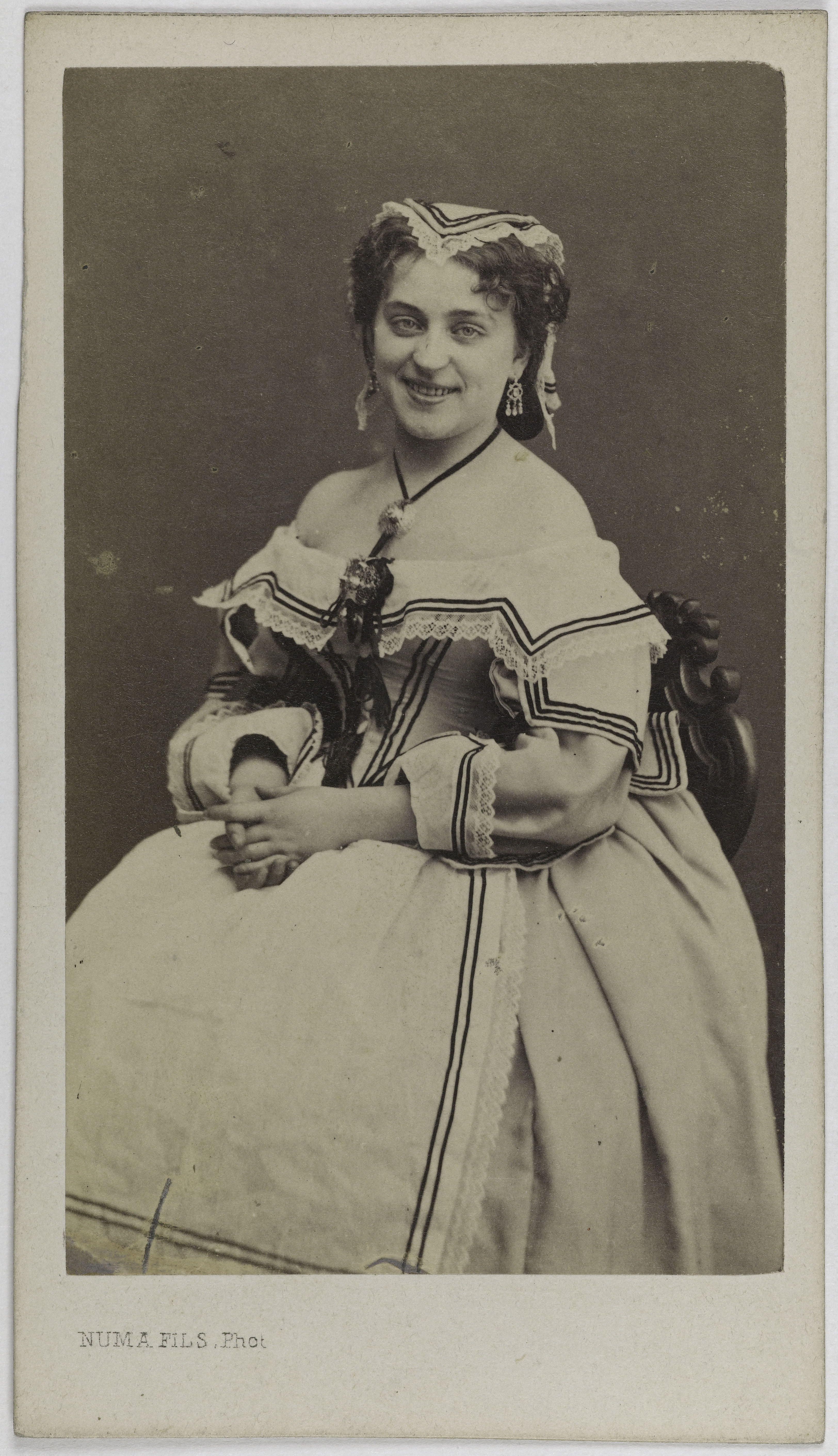 Numa Fils, Portrait d'Adeline Blanche Pierson, (1842-1919), (actrice)