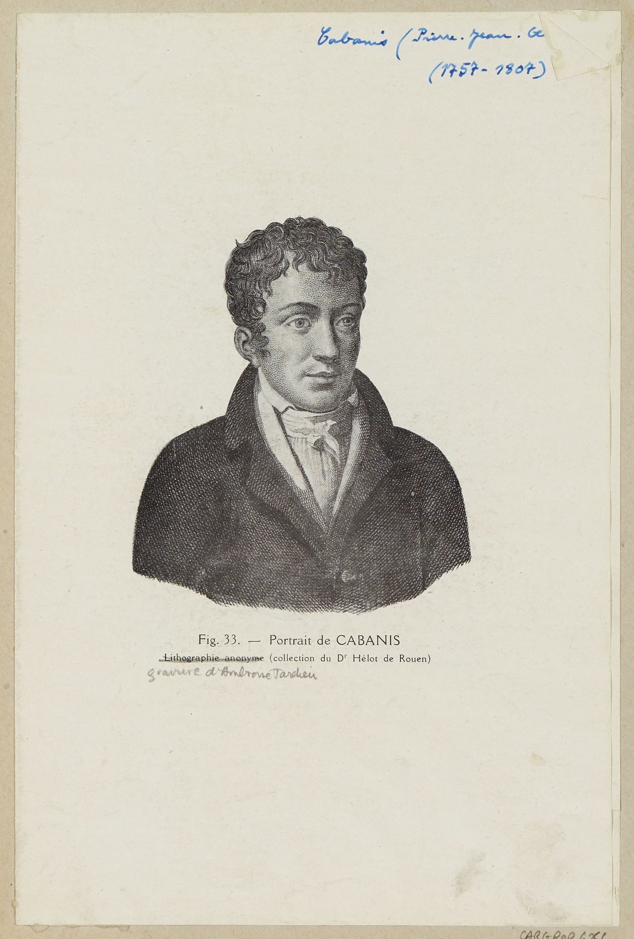 Inconnu, Portrait de Cabanis