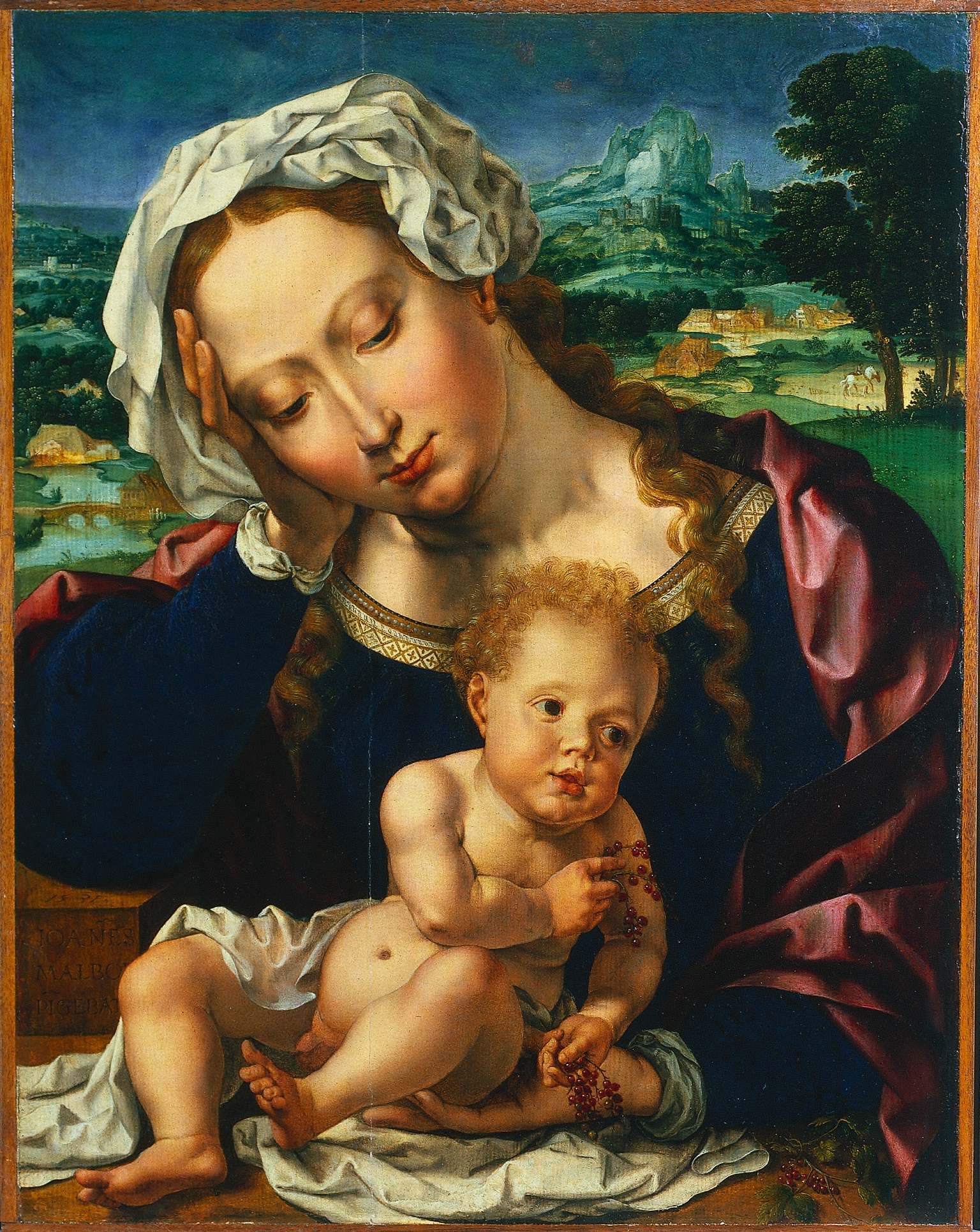 Jan Gossaert, Virgin and Child in a Landscape
