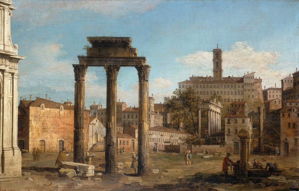 Canaletto, Rome: Ruins of the Forum, Looking towards the Capitol