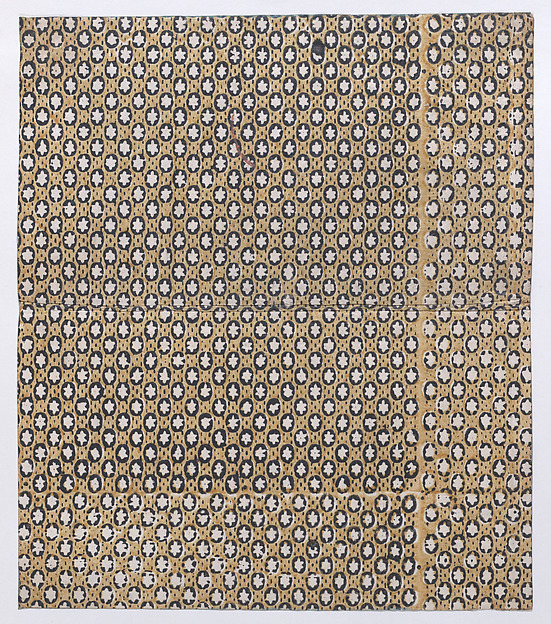 Anonymous, Sheet with overall pattern of stars inside ovals