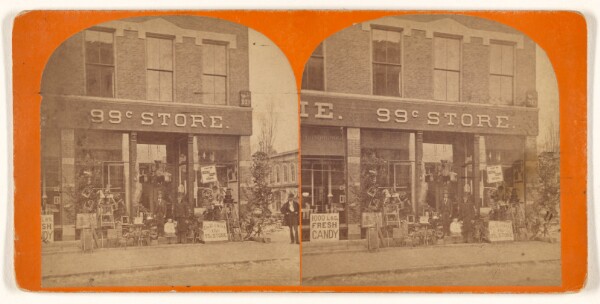 Unknown, [Exterior view of the 99 cents Store]