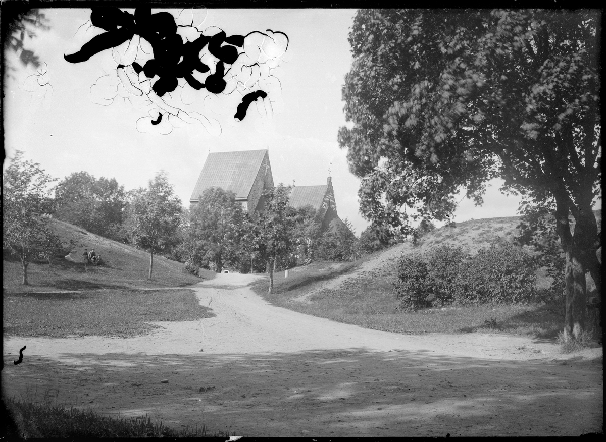 Henri Osti's Fotografiateliér, Delar av fornlämningsområdet i Gamla Uppsala. I fonden Gamla Uppsala kyrka, 1890
