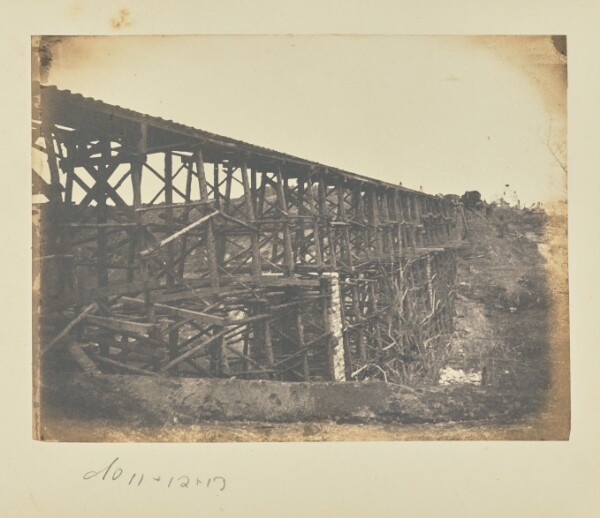 A. J. Russell, Military Railroad Bridge across Potomac Creek, on the Fredericksburg Railroad