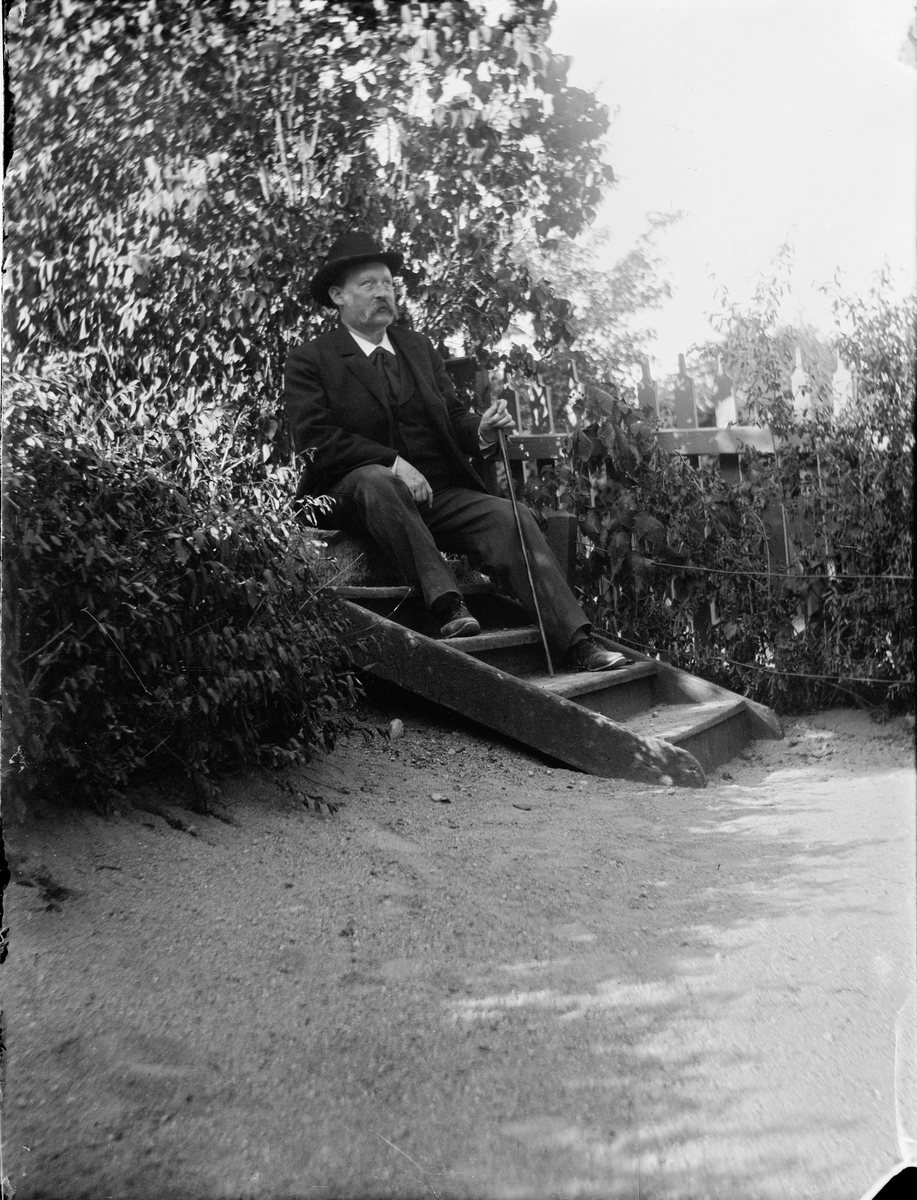 Carl Liljefors, Man på trapp, sannolikt Uppland