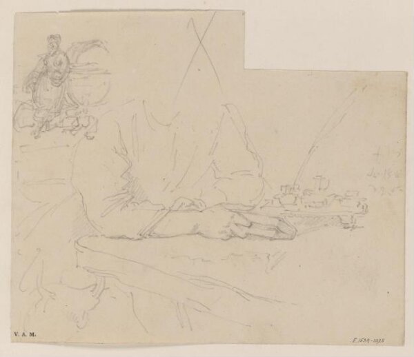 George Chinnery, A Western woman seated at a table