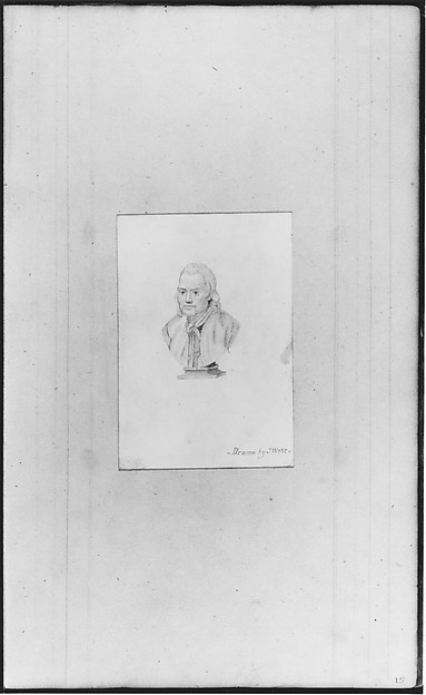 John William Casilear, Sculpture Bust of Man (from Sketchbook)