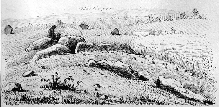 Stig Rehn, Hornborga sn. Torpet Lövkullen, gånggrift ur P. A. Säves reseberättelse 1862.