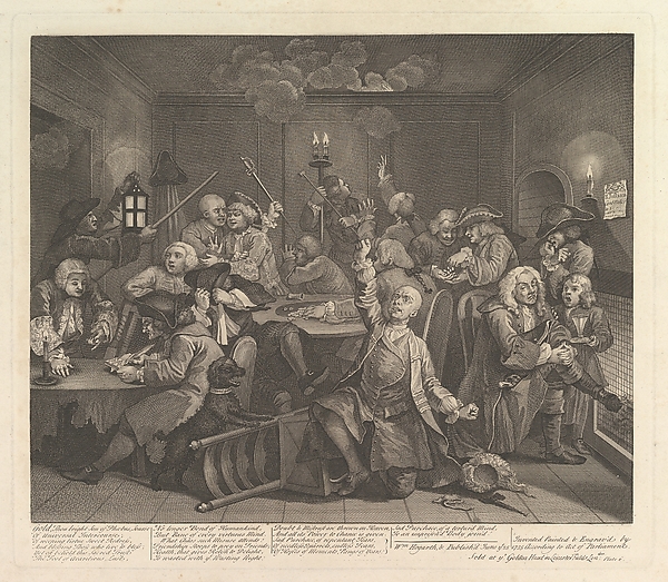 William Hogarth, A Rake's Progress, Plate 6